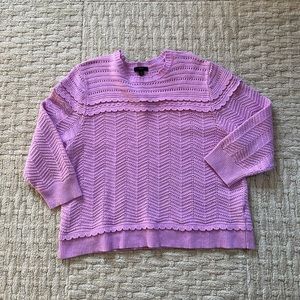 J.Crew Lavender Sweet Ruffle Sweater
